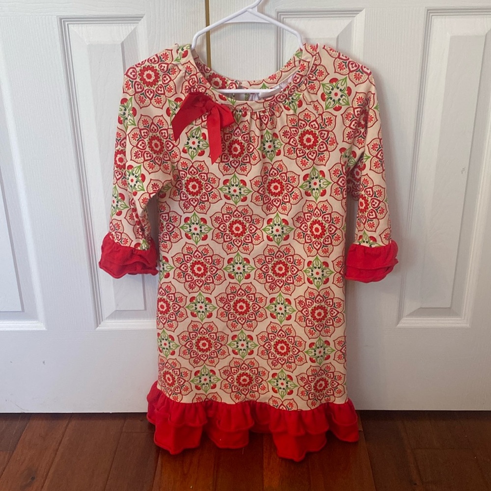 Holiday Christmas Poinsettia dress